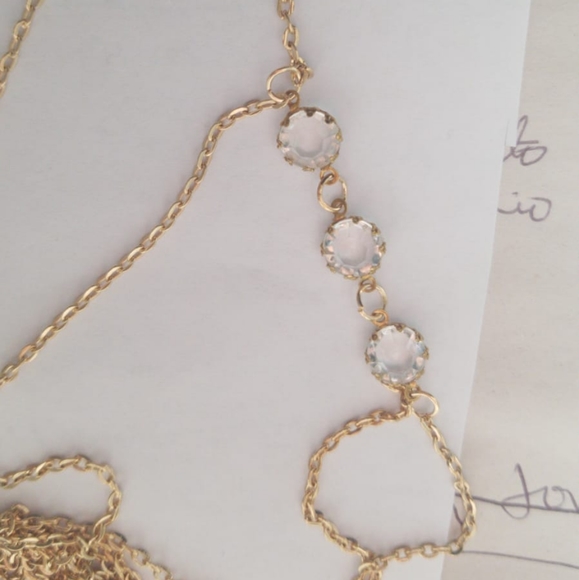 Womens Crystal Bikini Chain Link Beach Crossover B - Picture 3 of 3